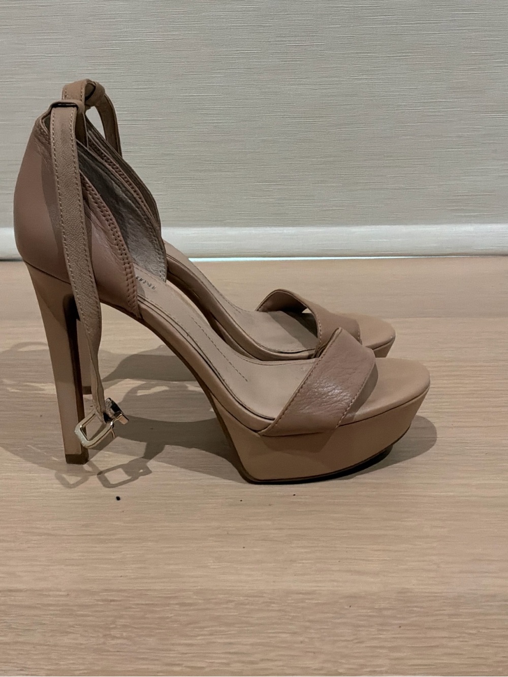 Gianni Bini Taupe Platform Stiletto Sandals